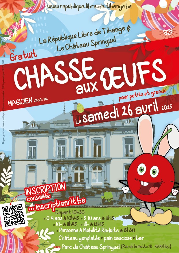 Grande chasse aux oeufs le 26/04/2025 (3e édition)